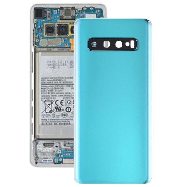 Rückseite Akkudeckel mit Linse für Samsung Galaxy S10 SM-G973 (Grün)(Mit Logo) für 15,75 €