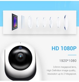 Caméra IP WiFi ESCAM PVR008 HD 1080P avec détection de mouvement, vision nocturne, distance IR: 10m, prise AU à 42,76 €