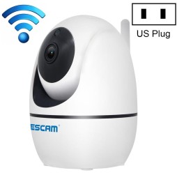 Caméra IP WiFi ESCAM PVR008 HD 1080P avec détection de mouvement, vision nocturne, distance IR: 10m, prise US (blanc) à 42,76 €