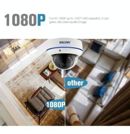 ESCAM QD800 ONVIF HD 1080P 2.0MP P2P Private Cloud WiFi IP-camera met bewegingsdetectie, nachtzicht, IR-afstand: 10m (UK-stek...