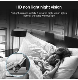 Caméra IP WIFI grand angle avec vision nocturne A9 1080P (noir) à 17,94 €
