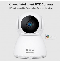 Caméra IP WIFI PTZ Xiaomi Youpin XiaoVV 1080P 2MP avec vision nocturne, détection humain, interphone vocal, télécommande, Mic...