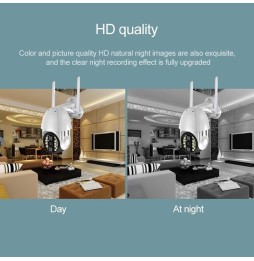 355 graden gemotoriseerde Q20 HD WIFI IP-camera met 3 modi voor nachtzicht, bewegingsdetectie, video, alarm en opname, UK-ste...