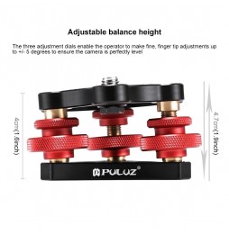 PULUZ Aluminum Alloy Adjustment Dials Leveling Base Ball Head for Camera Tripod Head at 42,46 €