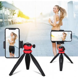PULUZ trépied en plastique de poche de 20 cm avec rotule à 360 degrés pour smartphones, GoPro, appareils photo reflex numériq...