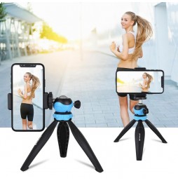 PULUZ 20cm Kunststoff-Stativhalterung mit 360-Grad-Kugelkopf für Smartphones, GoPro, DSLR-Kameras (blau) für 7,42 €
