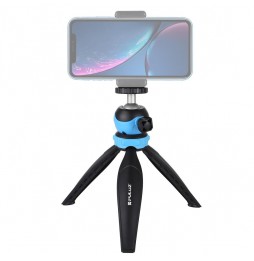 PULUZ trépied en plastique de poche de 20 cm avec rotule à 360 degrés pour smartphones, GoPro, appareils photo reflex numériq...