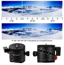 PULUZ Aluminiumlegierung Panorama Indexierung Rotator Kugelkopf für Kamera Stativkopf für 56,24 €