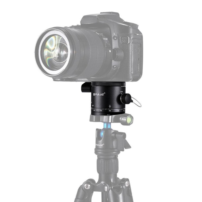 PULUZ Aluminum Alloy Panoramic Indexing Rotator Ball Head for Camera Tripod Head at 56,24 €