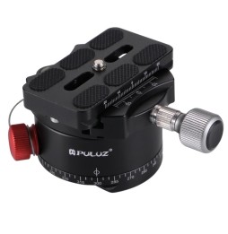PULUZ Aluminum Alloy Panoramic Indexing Rotator Ball Head with Quick Release Plate for Camera Tripod Head at 83,60 €