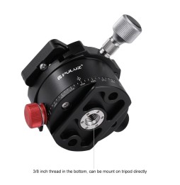 PULUZ Aluminum Alloy Panoramic Indexing Rotator Ball Head with Quick Release Plate for Camera Tripod Head at 83,60 €