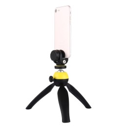 PULUZ Pocket Mini Stativhalterung mit 360 Grad Kugelkopf & Telefonklemme für Smartphones (gelb) für 12,86 €