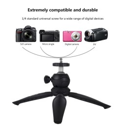 PULUZ 20cm Kunststoff-Stativhalterung mit 360-Grad-Kugelkopf für Smartphones, GoPro, DSLR-Kameras (schwarz) für 7,50 €