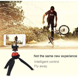 PULUZ trépied avec rotule à 360 degrés et pince de téléphone pour smartphones (rouge) à 12,86 €