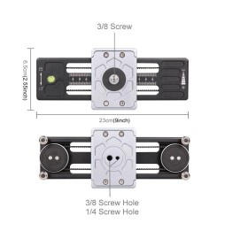 PULUZ Close-Up Schieten Desktop Vloeistof Slepen Spoor Slider Aluminium Camera Video Stabilisator Rail met 1/4 inch Schroef v...