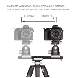 PULUZ Close-Up Shooting Desktop Fluid Drag Track Slider Aluminum Alloy Camera Video Stabilizer Rail with 1/4 inch Screw at 10...