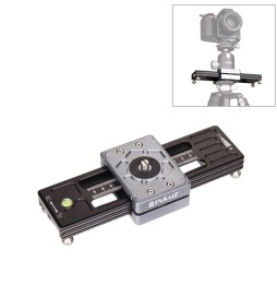 PULUZ Close-Up Shooting Desktop Fluid Drag Track Slider Aluminum Alloy Camera Video Stabilizer Rail with 1/4 inch Screw at 10...