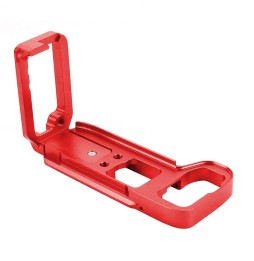PULUZ 1/4 inch Verticale Shoot Quick Release L Plate Bracket Base Holder voor Sony A9 (ILCE-9) / A7 III / A7R III (rood) voor...