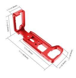PULUZ 1/4 inch Verticale Shoot Quick Release L Plate Bracket Base Holder voor Sony A9 (ILCE-9) / A7 III / A7R III (rood) voor...