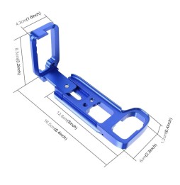 PULUZ 1/4 inch Verticale Shoot Quick Release L Plate Bracket Base Holder voor Sony A9 (ILCE-9) / A7 III / A7R III (Blauw) voo...