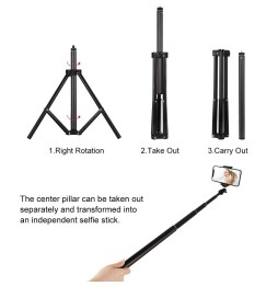 PULUZ 1.65m Height Tripod Mount Holder for Vlogging Video Light Live Broadcast Kits(Black) at 9,72 €