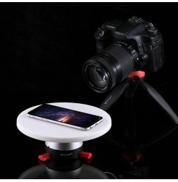 PULUZ 360-Grad-Drehung + rundes Fach mit Fernbedienung für Smartphones, GoPro- und DSLR-Kameras (rot) für 37,12 €