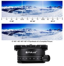 PULUZ aluminiumlegering 360 graden rotatie panorama-balhoofd met snelkoppelingsplaat voor camerastatiefkop voor 30,66 €