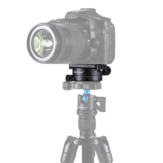 PULUZ 360 degrés en alliage d'aluminium PULUZ avec plaque de dégagement rapide pour tête de trépied de caméra à 30,66 €