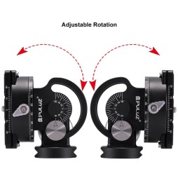 PULUZ 2-Way Pan/Tilt Tripod Head Panoramic Photography Head with Quick Release Plate & 3 Bubble Level at 88,40 €