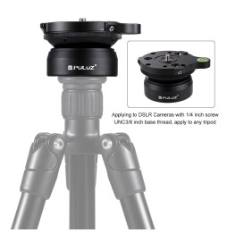 PULUZ 1/4 inch Thread Dome Professional Tripod Leveling Head Base with Bubble Level at 42,46 €