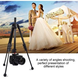 PULUZ 4-Section Folding Legs Metal Tripod Mount with 360 Degree Ball Head for DSLR & Digital Camera, Adjustable Height: 42-13...