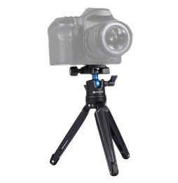 PULUZ Pocket Mini Metall Desktop-Stativhalterung mit 360-Grad-Kugelkopf für DSLR- und Digitalkameras, einstellbare Höhe: 11-2...