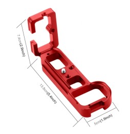 PULUZ 1/4 inch Verticale Shoot Quick Release L Plate Bracket Base Holder voor Sony A7R / A7 / A7S / A7R2 / A7S2 (rood) voor 1...