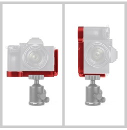 PULUZ 1/4 inch Verticale Shoot Quick Release L Plate Bracket Base Holder voor Sony A7R / A7 / A7S / A7R2 / A7S2 (rood) voor 1...