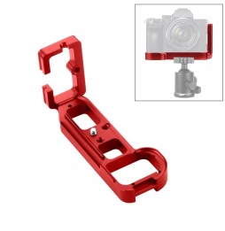 PULUZ 1/4 inch Verticale Shoot Quick Release L Plate Bracket Base Holder voor Sony A7R / A7 / A7S / A7R2 / A7S2 (rood) voor 1...