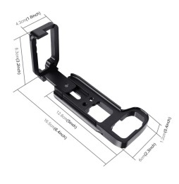 PULUZ 1/4 inch Verticale Shoot Quick Release L Plate Bracket Base Holder voor Sony A9 (ILCE-9) / A7 III / A7R III (Zwart) voo...