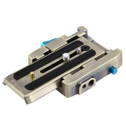 PULUZ Quick Release Clamp Adapter + Quick Release Plate for DSLR & SLR Cameras(Gold) at 15,84 €