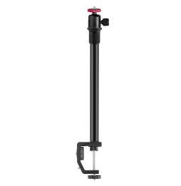 PULUZ C Clamp Mount Light Stand Extension Central Shaft Rod Monopod Holder Kits with Ball-Head, Rod Length: 33-60cm(Black) at...