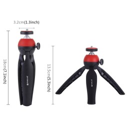 PULUZ Pocket Mini Tripod Mount with 360 Degree Ball Head for Smartphones, GoPro, DSLR Cameras(Red) at €15.95