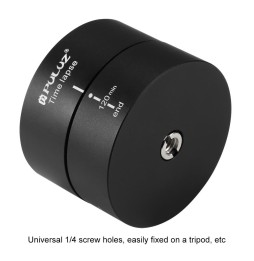 PULUZ 360 graden panning rotatie 120 minuten time-lapse stabilisator statiefkop adapter voor GoPro HERO9 zwart / HERO8 zwart ...