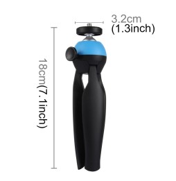 PULUZ Pocket Mini Tripod Mount with 360 Degree Ball Head & Phone Clamp for Smartphones(Blue) at 12,86 €