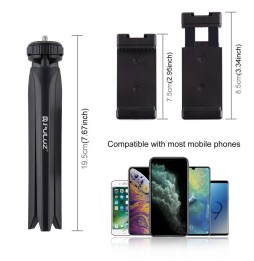 PULUZ Pocket Mini kunststof statiefbevestiging met telefoonklem voor smartphones (zwart) voor 3,38 €