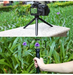 PULUZ Pocket Mini Plastic Tripod Mount with Phone Clamp for Smartphones(Black) at 3,38 €