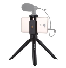 PULUZ Pocket Mini Plastic Tripod Mount with Phone Clamp for Smartphones(Black) at 3,38 €