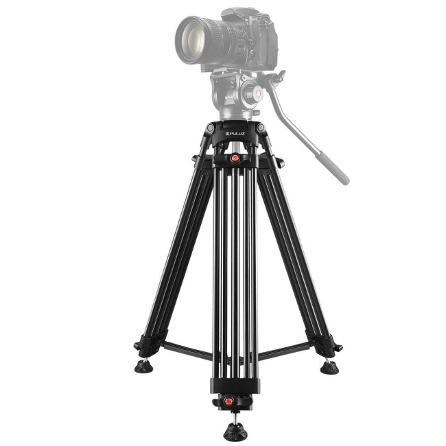 PULUZ Professionele Heavy Duty Video Camcorder Aluminium Statief voor DSLR / SLR Camera, Verstelbare Hoogte: 62-140 cm voor 7...