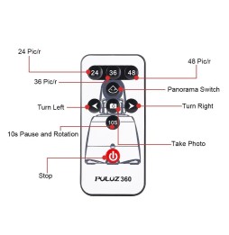 PULUZ 360-Grad-Drehung + rundes Fach mit Fernbedienung für Smartphones, GoPro- und DSLR-Kameras (blau) für 37,12 €