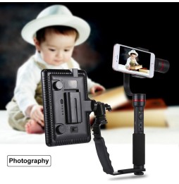 PULUZ L-Shape Bracket Handheld Grip Holder with Dual Side Cold Shoe Mounts for Video Light Flash, DSLR Camera at 5,06 €
