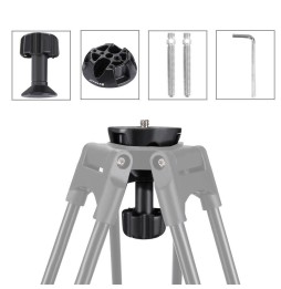 PULUZ 75mm Half Ball Flat to Bowl Adapter for Fluid Head Tripod DSLR Rig Camera, Metal Material at 17,92 €