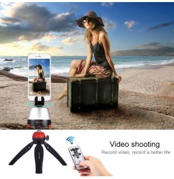 PULUZ Electronic 360 Degree Rotation Panoramic Head + Tripod Mount + GoPro Clamp + Phone Clamp with Remote Controller for Sma...