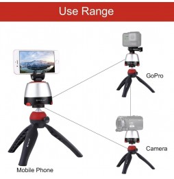 PULUZ trépied + pince GoPro + pince de téléphone avec télécommande pour smartphones, GoPro, appareils photo reflex numériques...